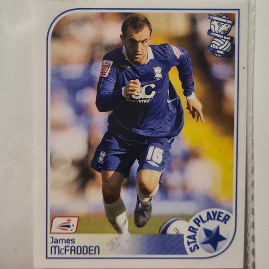 James McFadden 2008 Panini Coca-Cola Championship sticker #27 Soccer Football Birmingham Excellent sleeved