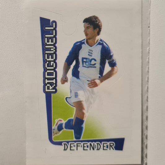 Liam Ridgewell 2007-08 Merlin FA Premier League sticker #70 Soccer Football Birmingham Excellent sleeved