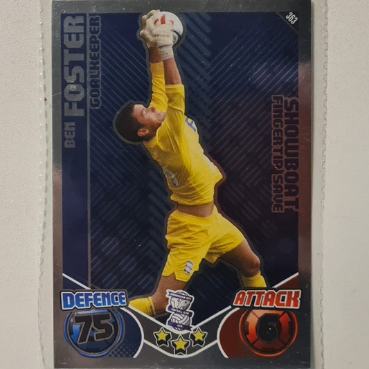 Ben Foster 2010-11 Topps Match Attax Showboat finishing save #363 Soccer Football Birmingham Excellent