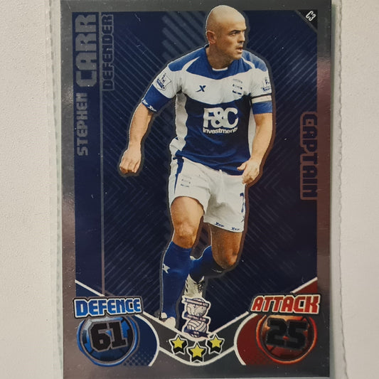 Stephen Carr 2010-11 Topps Match Attax club captain C3 Soccer Football Birmingham Excellent