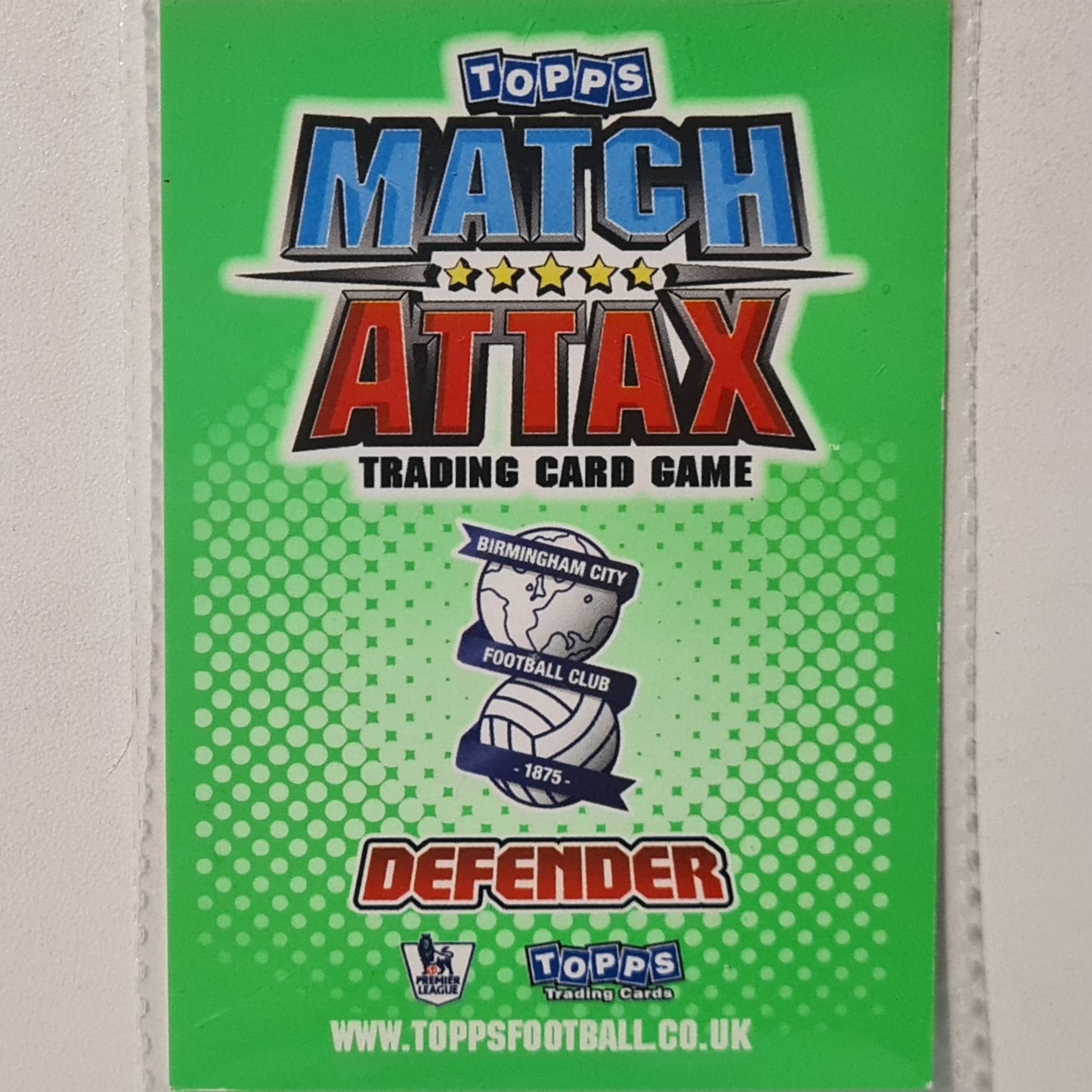 Scott Dann 2010-11 Topps Match Attax #39 Soccer Football Birmingham Excellent