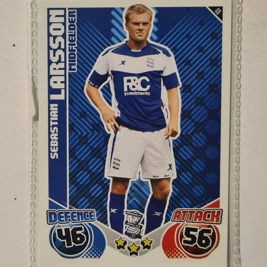 Sebastian Larsson 2010-11 Topps Match Attax #52 Soccer Football Birmingham Excellent