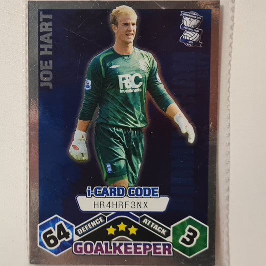 Joe Hart 2009-10 Topps Match Attax i card foil  Soccer Football Birmingham Excellent