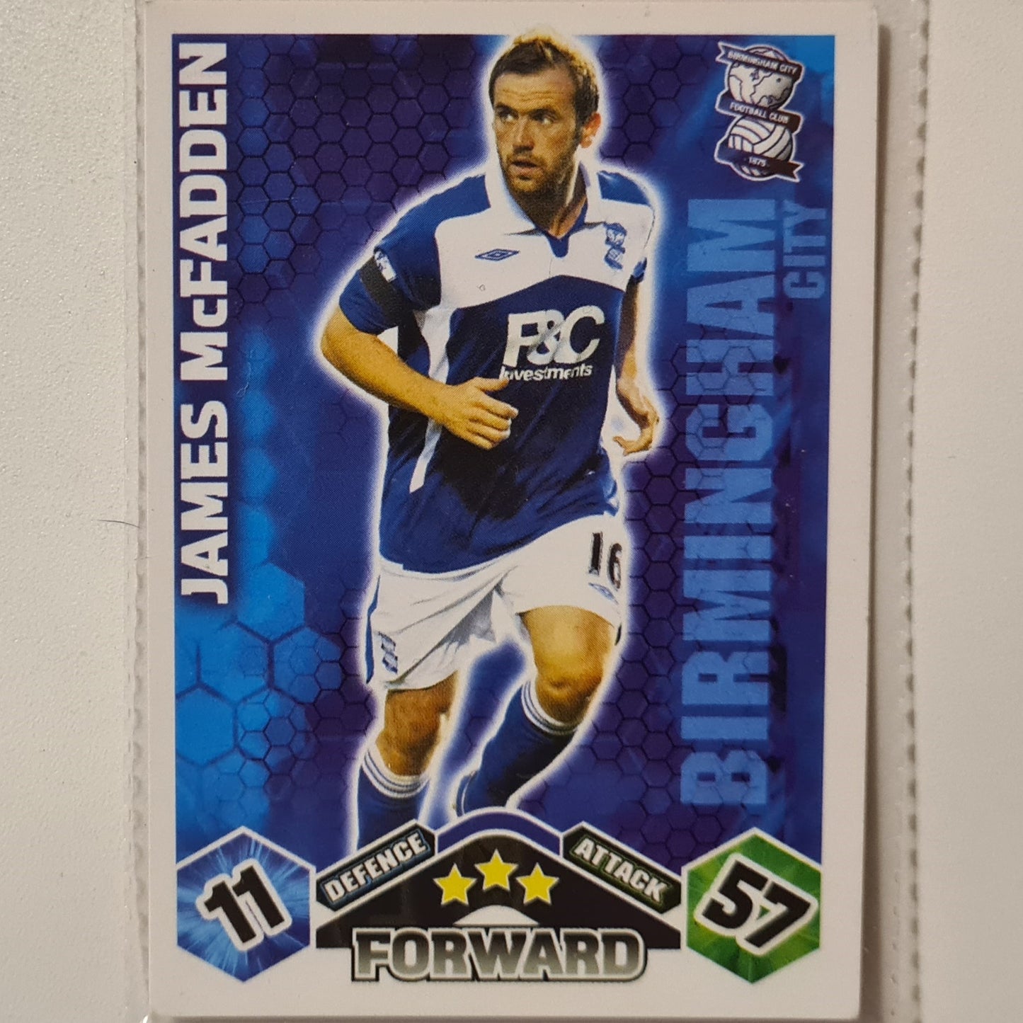 James McFadden 2009-10 Topps Match Attax  Soccer Football Birmingham very good