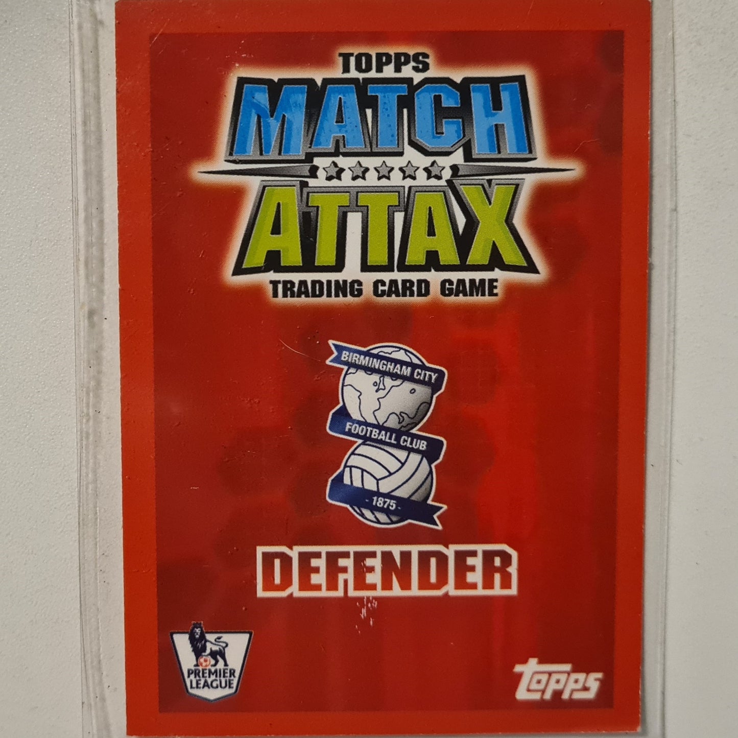 Johan Djourou 2007-08 Topps Match Attax  Soccer Football Birmingham very good