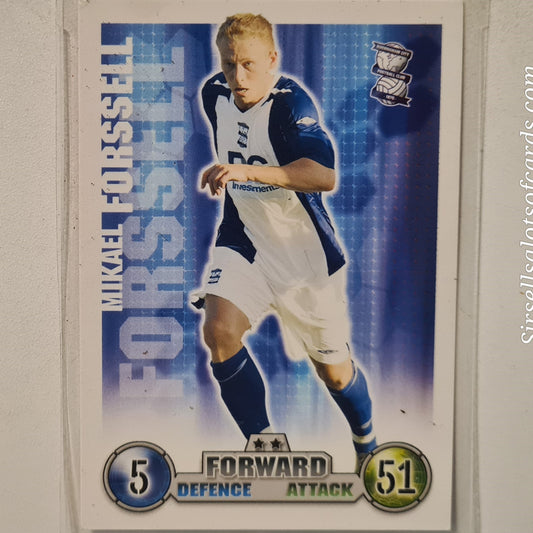 Mikael Forssell 2007-08 Topps Match Attax  Soccer Football Birmingham very good