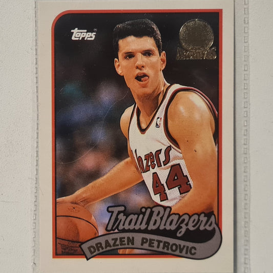 Drazen Petrovic 1993 Topps Rookie Archives Gold variant #125 Golden State Warriors Excellent Sleeved