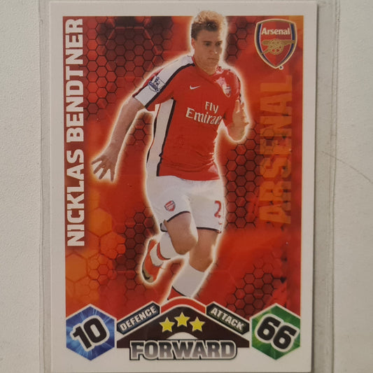 Nicklas Bendtner 2009-10 Topps Match Attax Soccer Football Arsenal very good sleeved