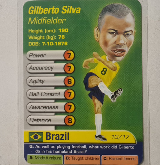 Gilberto Silva 2005 Deagostini Football Max 10/17 Football Brazil very good sleeved