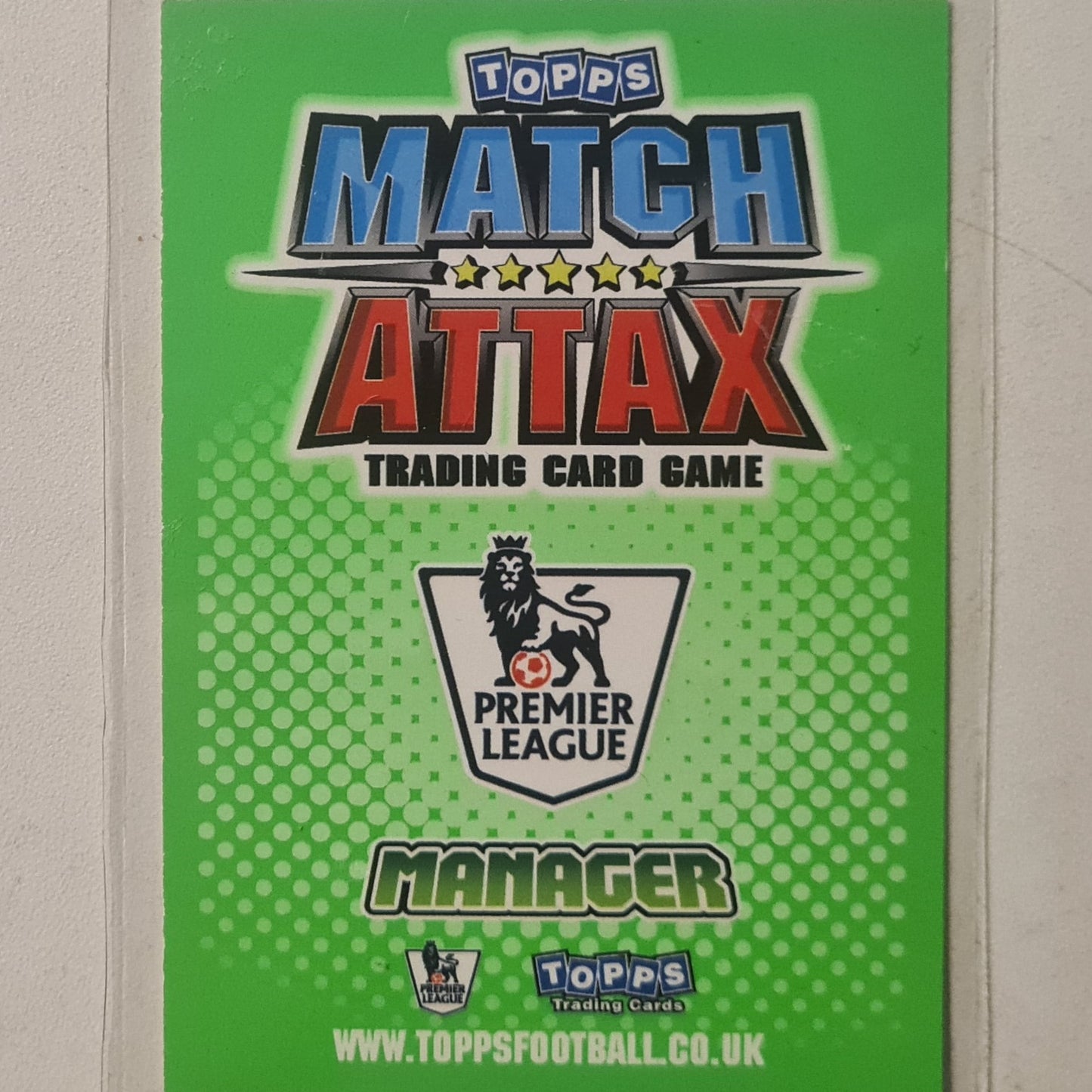 Arsene Wenger 2010-11 Topps Match Attax Soccer Football Arsenal Excellent sleeved