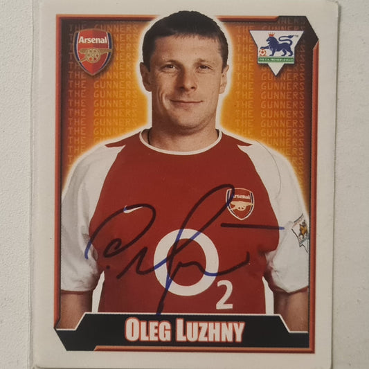 Oleg Luzhny 2003 Merlin FA Premier League Sticker Soccer Football Arsenal Fair sleeved