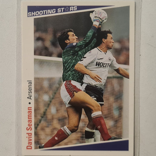 David Seaman 1991-92 Shooting Stars #10 Soccer Football Arsenal Excellent sleeved