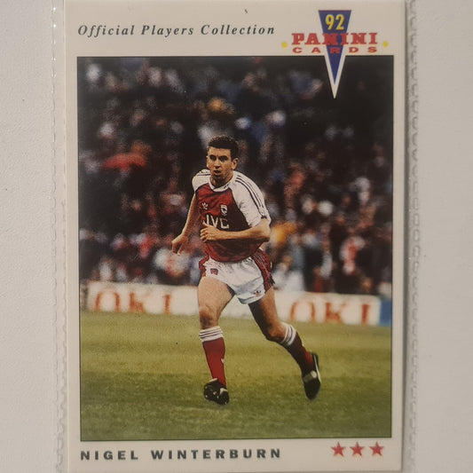 Nigel Winterburn 1992 panini 92 #4  soccer football Arsenal good/very good Sleeved