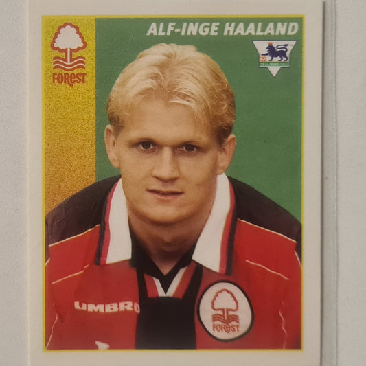 Alf-Inge Haaland 1997 Merlin 97 Sticker #370 Football Soccer Nottingham Forest very good sleeved