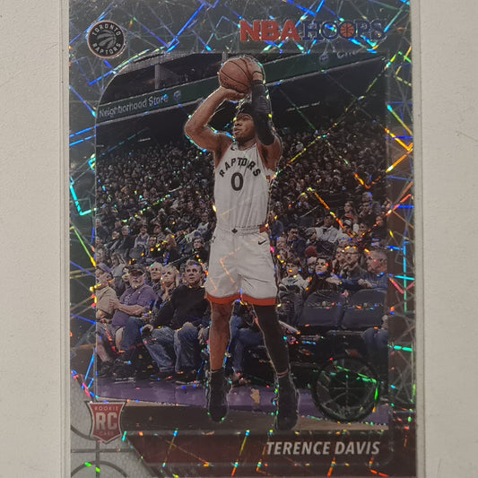 Terence Davis 2019-20 Panini NBA Hoops premium stock laser Rookie RC #257 NBA Basketball Toronto Raptors Mint Sleeved