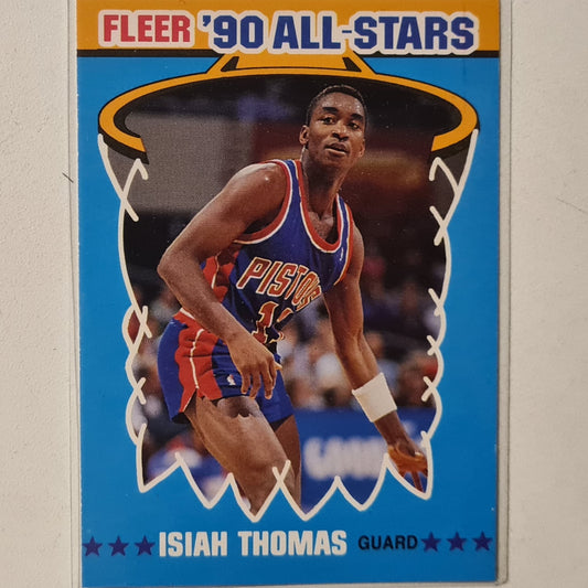 Isiah Thomas 1990 Fleer 90 all stars  6 of 12 NBA Basketball Detroit Pistons excellent sleeved