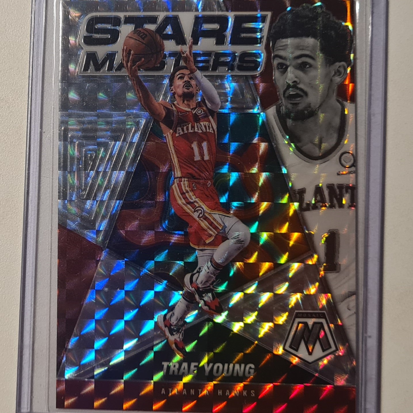 Trae Young 2021-22 Panini Mosaic Stare Masters Prizm #15 NBA Basketball Atlanta Hawks excellent sleeved