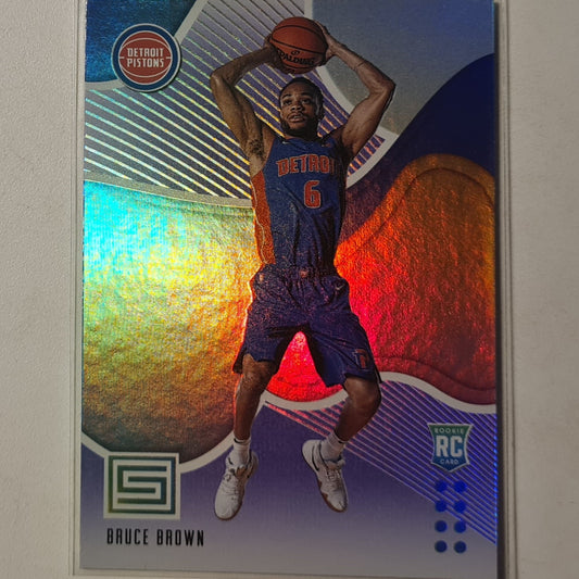 Bruce Brown 2018-19 Panini Status Rookie RC #165 NBA Basketball Detroit Pistons excellent sleeved