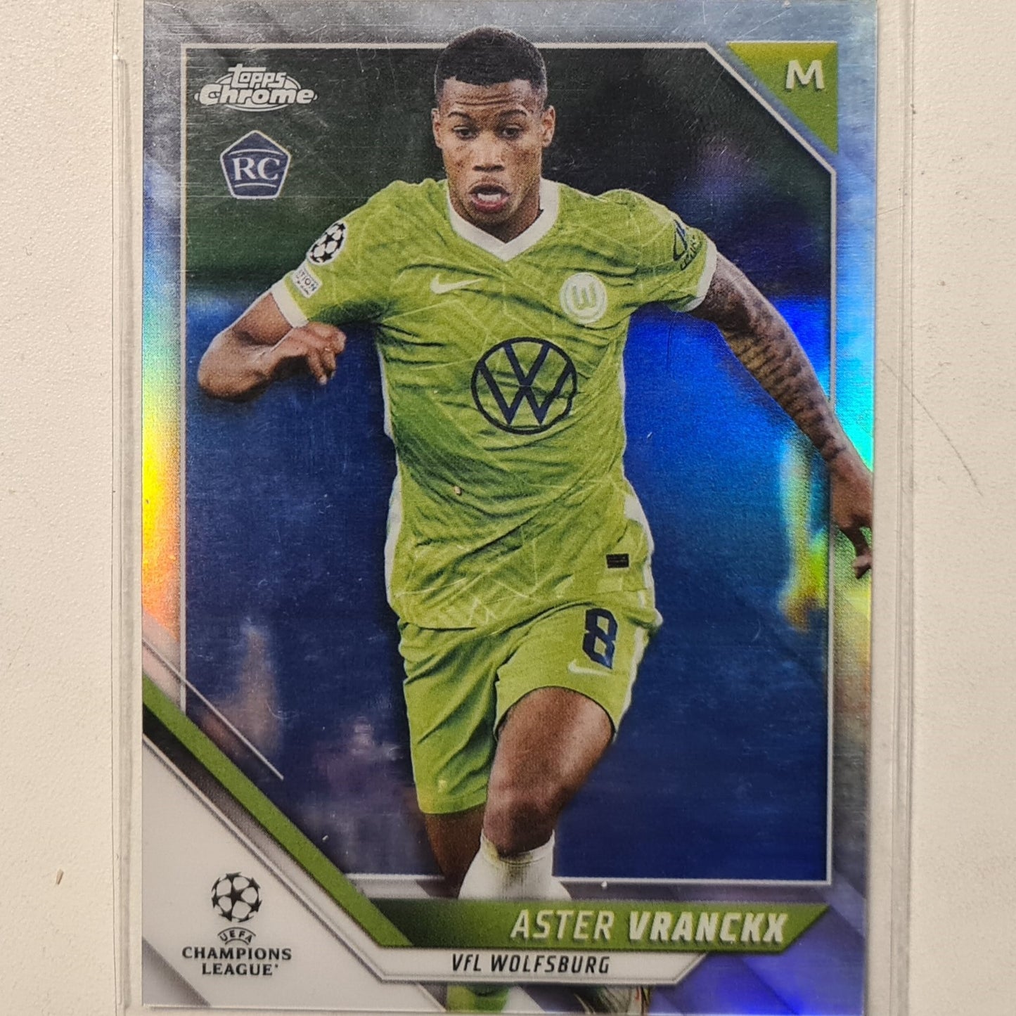 Aster Vranckx 2022 Topps Chrome Champions league refractor Rookie RC #192 NBA Basketball Wolfsburg Excellent sleeved