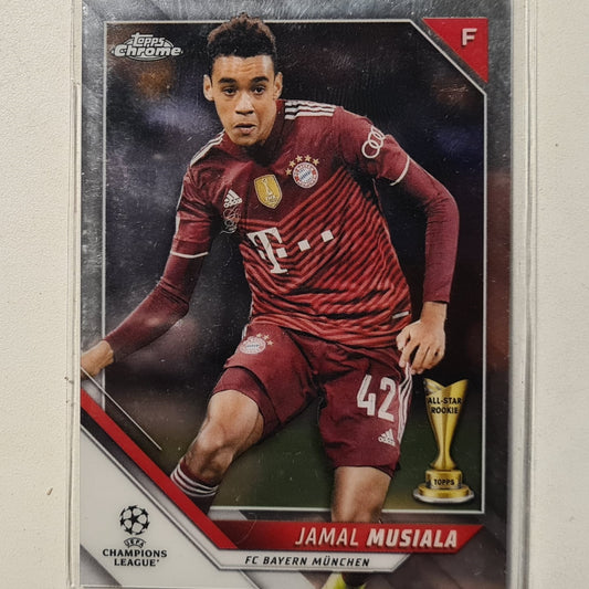 Jamal Musiala 2022 Topps Chrome Champions league All Star Rookie RC #69 Soccer Football Bayern Munich Excellent sleeved