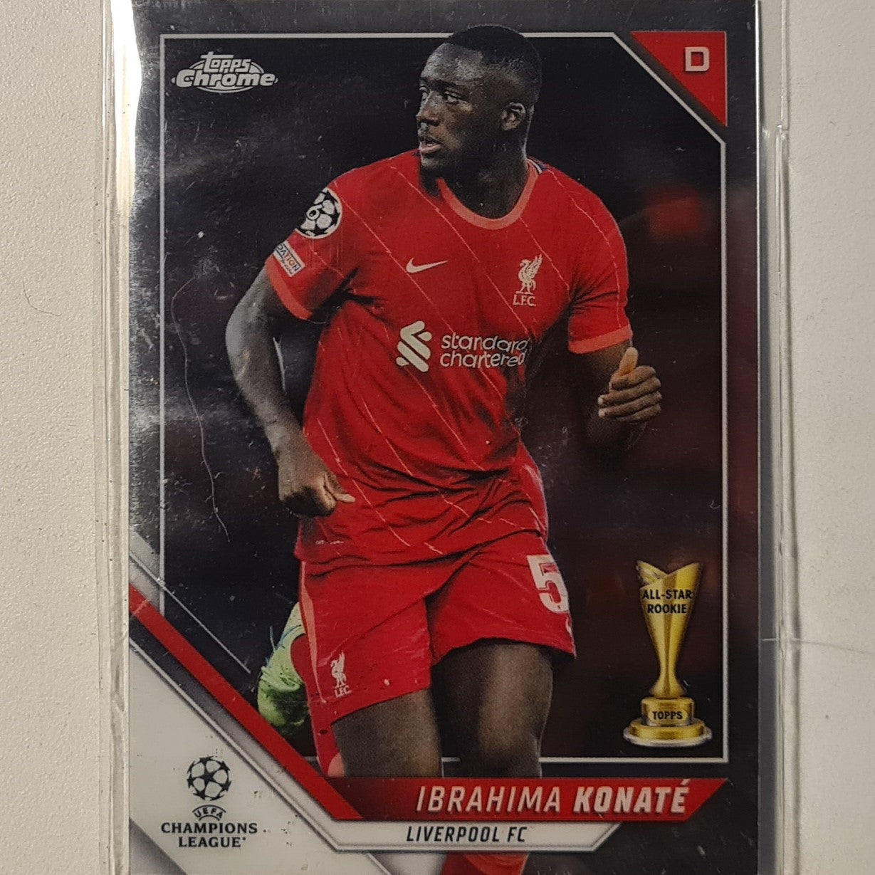 Ibrahima Konate 2022 Topps Chrome Champions league All Star Rookie RC #183 Soccer Football Liverpool Excellent sleeved