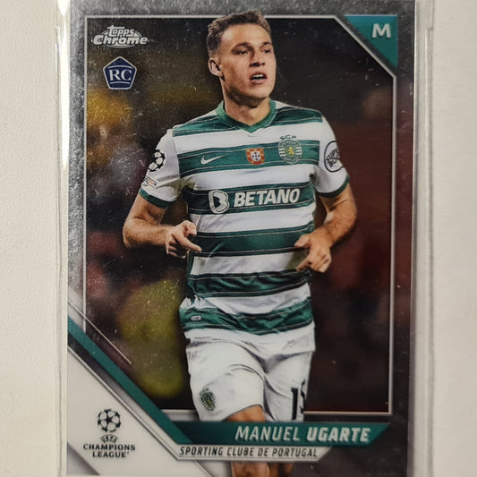 Manuel Ugarte 2022 Topps Chrome champions league Rookie RC #7 Soccer Football Sporting excellent sleeved