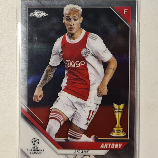 Antony 2022 Topps Chrome champions league All star Rookie RC #31 Soccer Football Ajax excellent sleeved