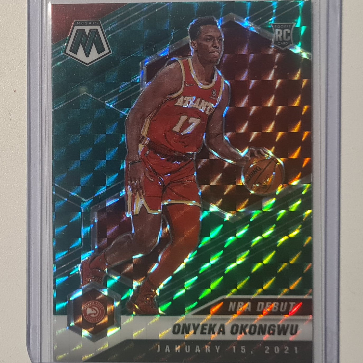 Onyeka Okongwu 2020-21 Panini Mosaic NBA Debut green Prizm Rookie RC #274 NBA Basketball Excellent sleeved