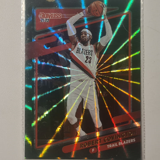 Robert Covington 2021-22 Panini Donruss green  laser #31 NBA Basketball Portland Trail Blazers Excellent sleeved
