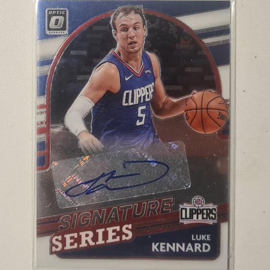 Luke Kennard 2021-22 Panini Donruss Optic Signature Series Auto SS-LKN NBA Basketball Los Angeles Clippers Excellent sleeved