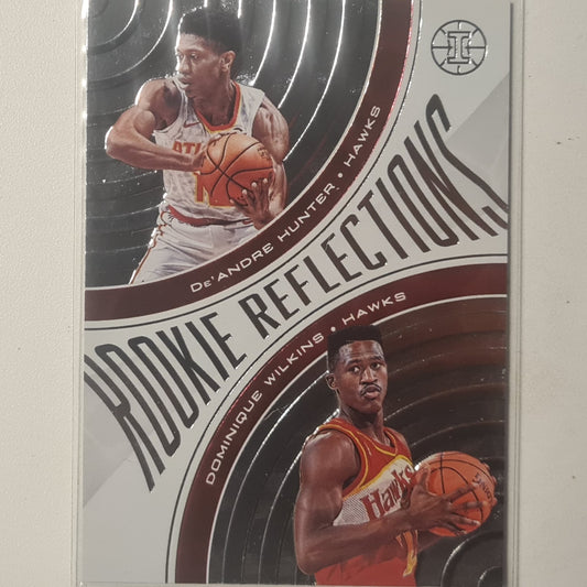 Dominique Wilkins De'Andre Hunter 2019-20 Panini illusions Rookie Relections RC #11 NBA Basketball Atlanta Hawks excellent