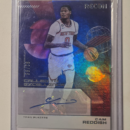 Cam Reddish 2022-23 Panini Recon called to excellence Auto 82/99 CES-CAM NBA Basketball Portland Trail Blazers MINT