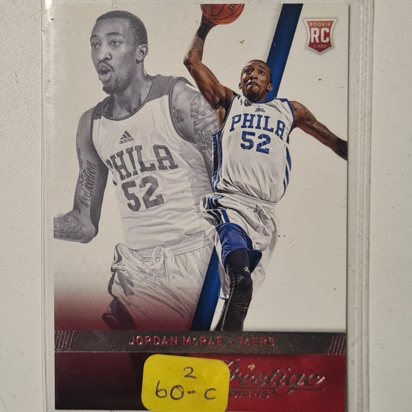 Jordan McRae 2014-15 Panini Prestige Rookie RC #198 NBA Basketball Philadelphia 76ers very good sleeved