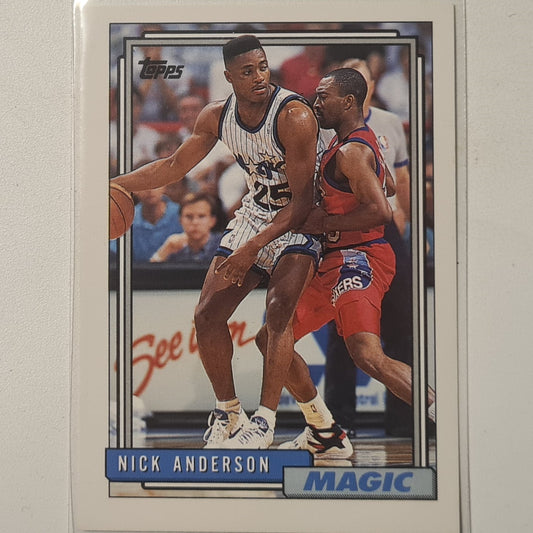 Nick Anderson 1992 Topps #142 NBA Basketball Orlando Magic Excellent/mint Sleeved