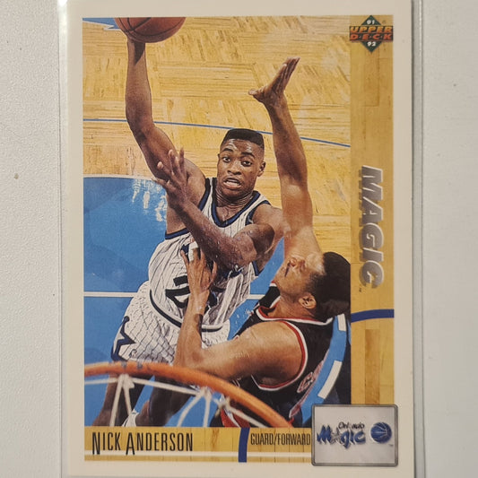Nick Anderson 1991 Upper-Deck #228 NBA Basketball Orlando Magic Excellent/mint Sleeved