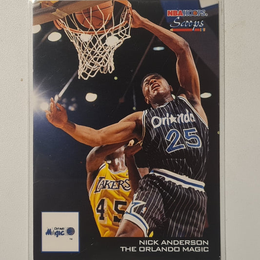 Nick Anderson 1994 NBA Hoops Scoops insert HS19 NBA Basketball Orlando Magic Excellent/mint Sleeved