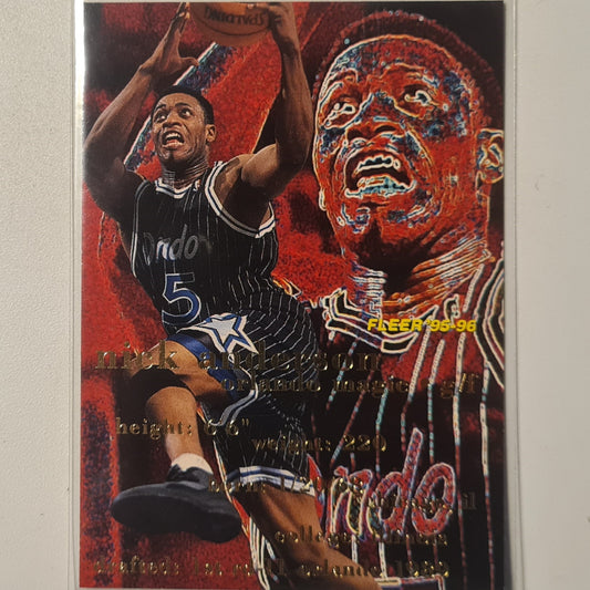 Nick Anderson 1995 Fleer 95-96 #126 NBA Basketball Orlando Magic Excellent/mint Sleeved