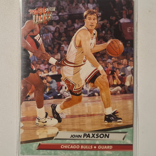 John Paxson 1992 Fleer Ultra 92-93 #29 NBA Basketball Chicago Bulls Excellent Sleeved