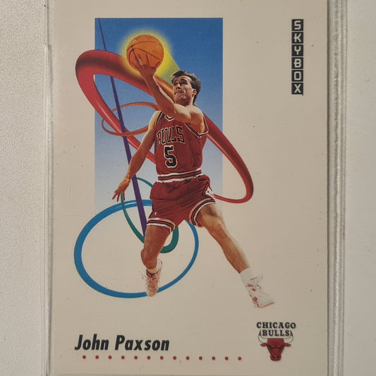 John Paxson 1991 Skybox  #42 NBA Basketball Chicago Bulls Excellent Sleeved