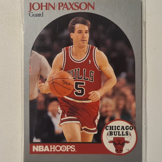 John Paxson 1990 NBA Hoops #67 NBA Basketball Chicago Bulls Excellent Sleeved
