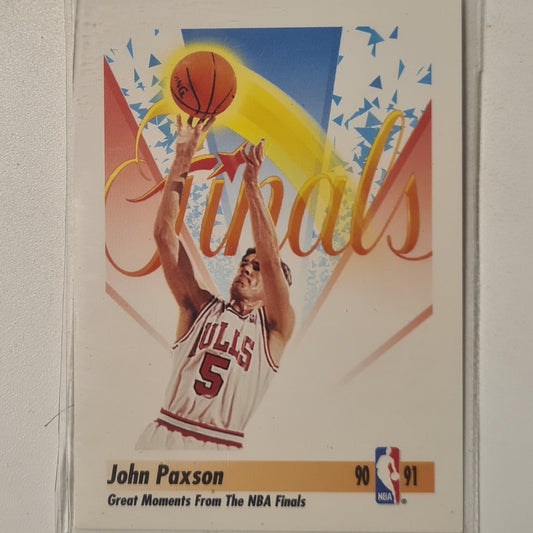 John Paxson 1991 Skybox finals great moments #336 NBA Basketball Chicago Bulls Excellent Sleeved
