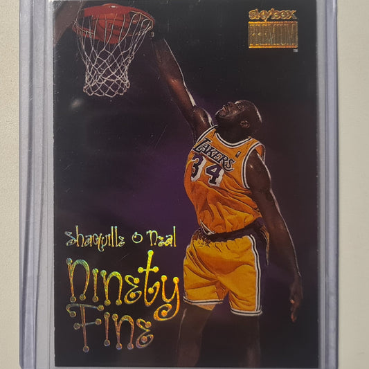 Shaquille O'Neal 1999 Skybox premium Ninety Fine #212 NBA Basketball LA Lakers Excellent sleeved