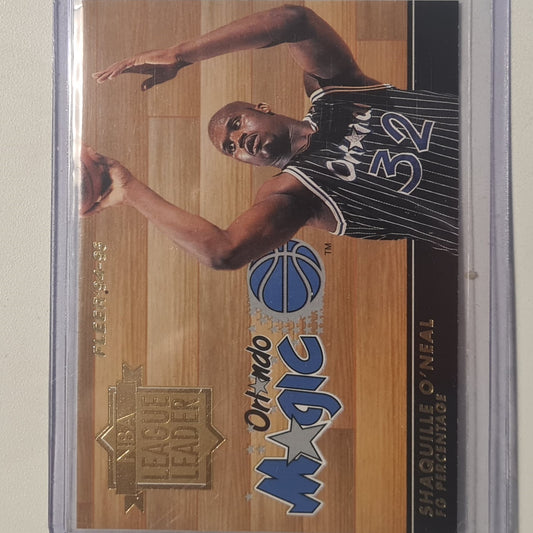 Shaquille O'Neal 1994 Fleer 94-95 League Leader  #48 NBA Basketball Orlando Magic Excellent Sleeved
