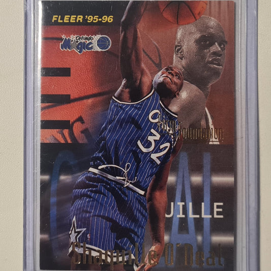 Shaquille O'Neal 1996 Fleer 95-96 Firm Foundation #338 NBA Basketball Orlando Magic very good Sleeved