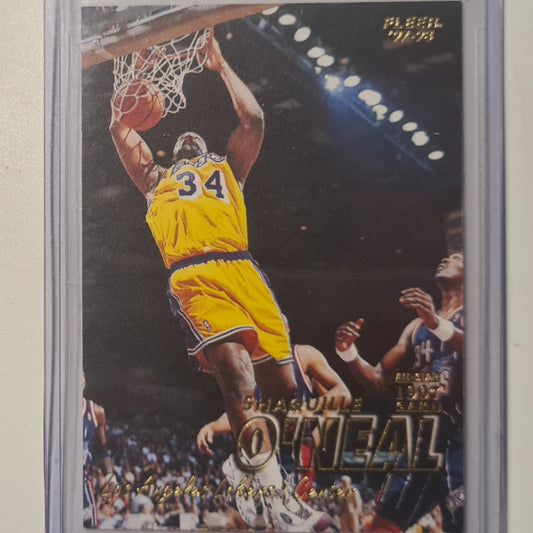 Shaquille O'Neal 1997 Fleer 97-98 all-star #100 NBA Basketball LA Lakers Excellent Sleeved