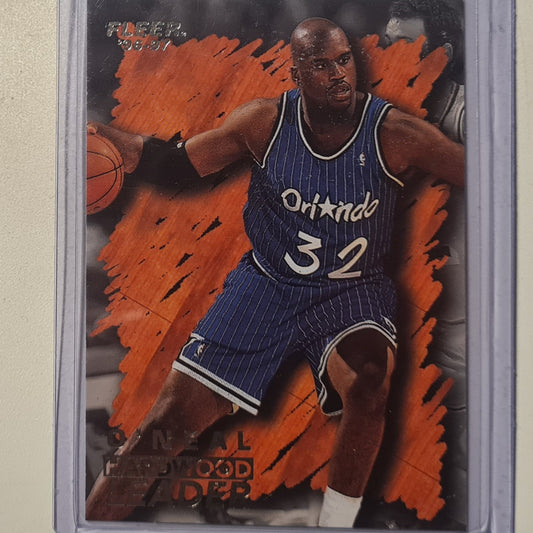 Shaquille O'Neal 1996 Fleer 96-97 hardwood leader #138 NBA Basketball Orlando Magic very good Sleeved