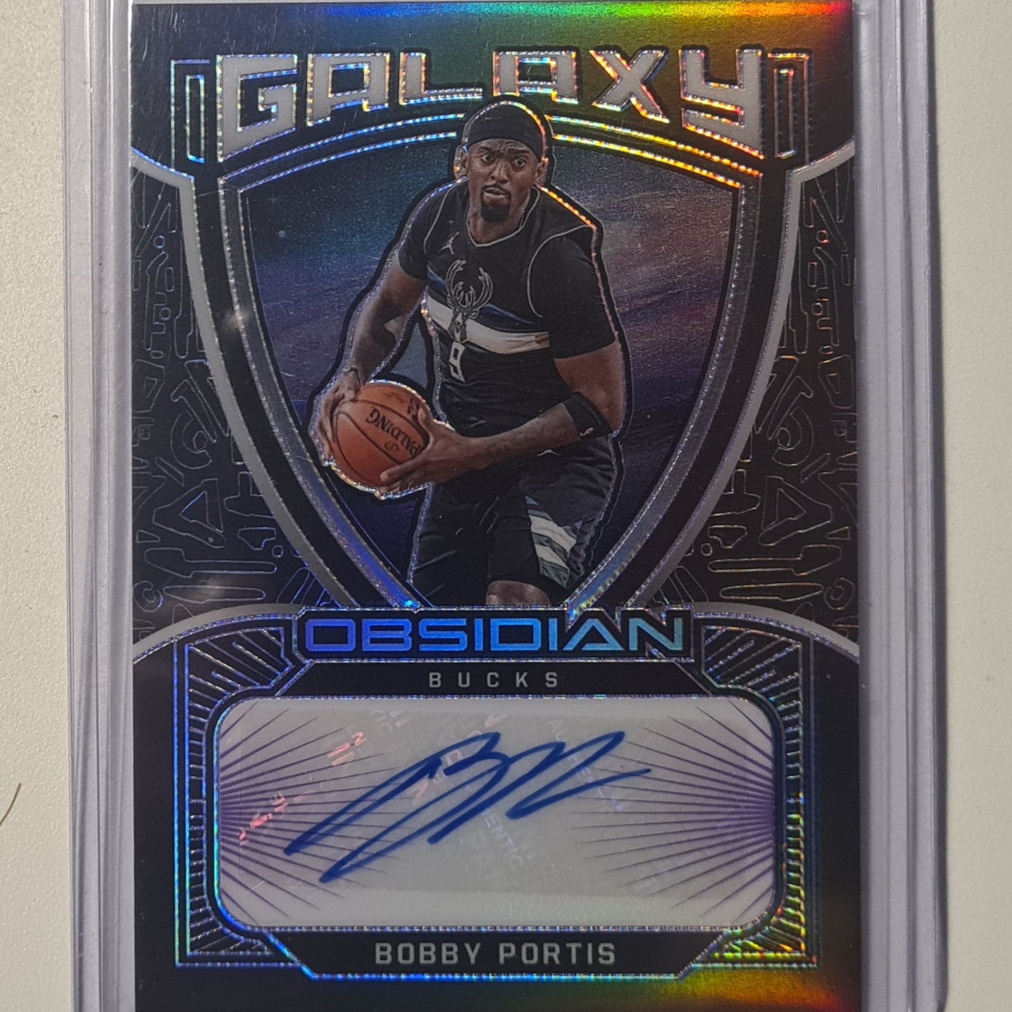 Bobby Portis 2020-21 Panini Obsidian Galaxy Auto 26/75 NBA Basketball Milwaukee Bucks mint cased