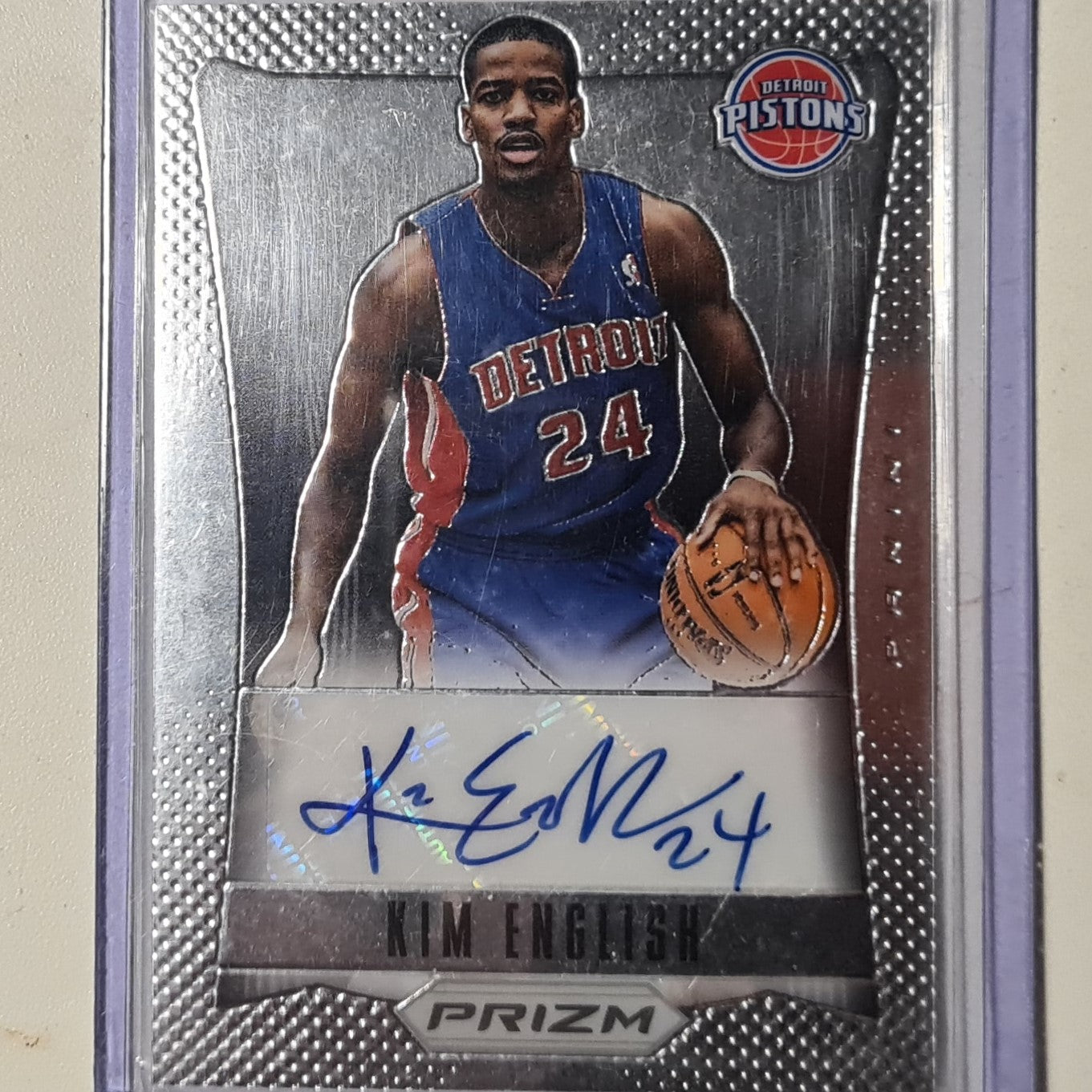 Kim English 2012-13 Panini Prizm Auto Rookie RC #59 NBA Basketball Detroit Pistons excellent