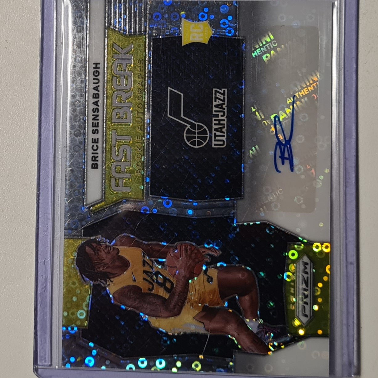 Brice Sensabaugh 2023-24 Panini Prizm Fast Break rookie autographs Auto FBR-SENS NBA Basketball Utah Jazz excellent