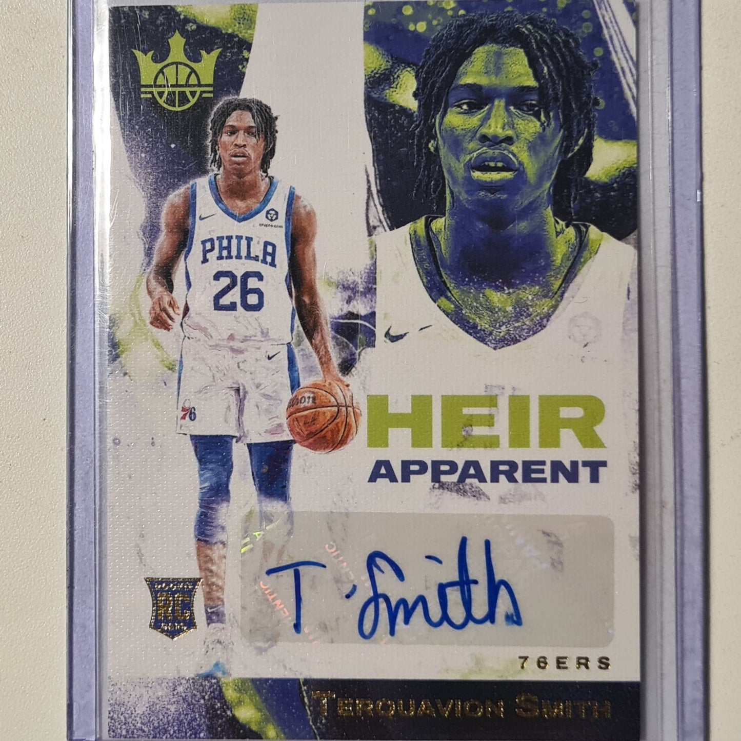 Terquavion Smith 2032-24 Panini Court Kings heir apparent Rookie RC 99/125 Auto HA-TSP NBA Basketball Philadelphia 76ers excellent